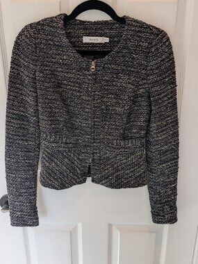 Ricki's Tweed Zip-Up Peplum Jacket